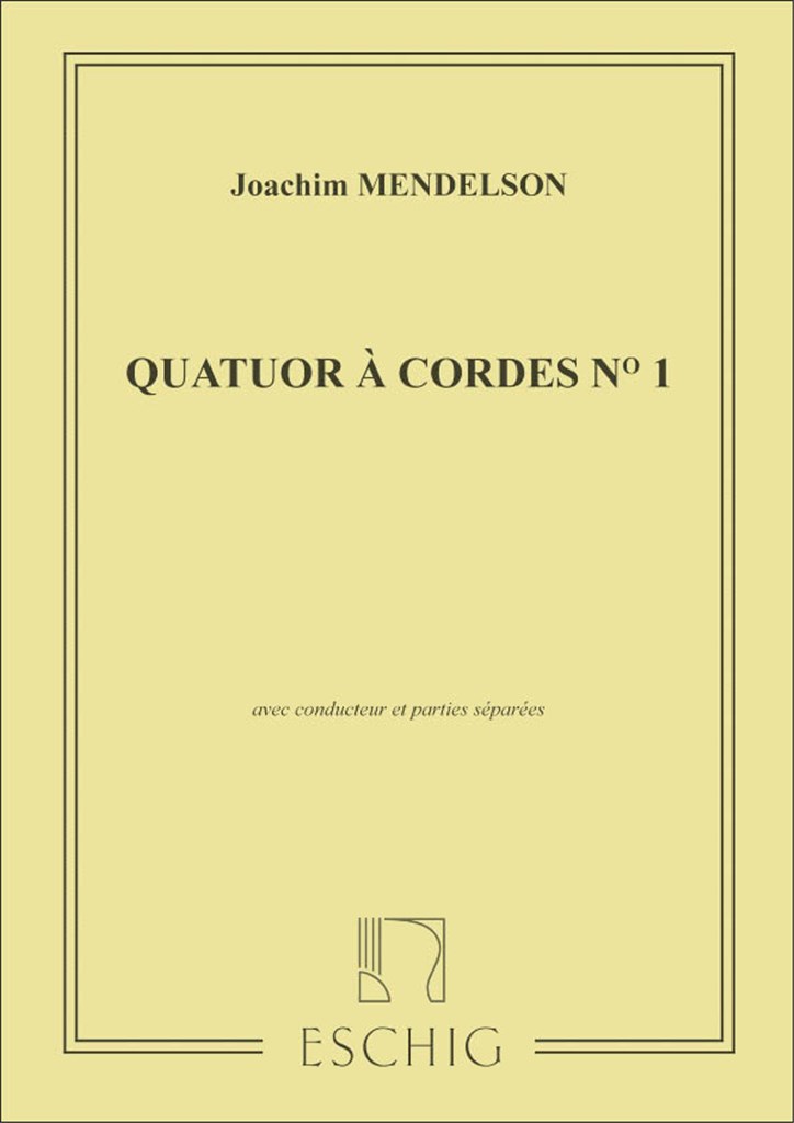 Quatuor A Cordes N. 1 Partition Et Parties